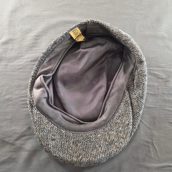Vintage Tweed Newsboy Cap Wool Blend Speckled USA Made Medium 7 7/8 VTG
